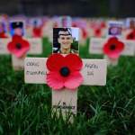 Погибшие в Афганистане - Фрагмент Сада Памяти в Эдинбурге - ноябрь 2014